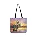 Produktbild Ein einsames Boot unter einem Baum Canvas Tote Handtasche Schultertasche Crossbody Taschen Geldbörsen für Männer und Frauen Einkaufstasche