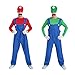 Produktbild Super Mario Halloween Kostüme für Männer & Frauen, Erwachsene Cosplay Kostüm Anzüge mit Hut, Gefälschte Schnurrbart, Handschuhe für Halloween und Weihnachten Cosplay Party (Grün, mittel)