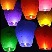 SS Subtle Sky Lanterns Multicolour Wishing Flying Night Sky of Candle for Diwali/Marriage/Christmas/Birthday/All…