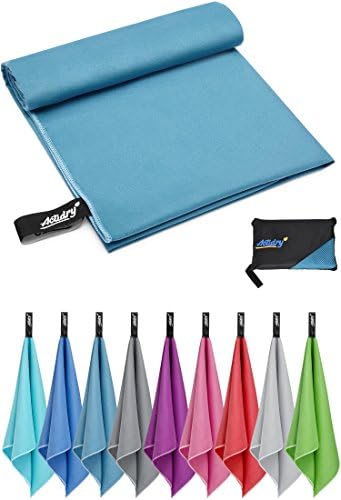 ActiDry Microfibre Towel - light and absorbent - 9 colours S M L XL sizes - great for beach, sports and outdoor activity - XL (100 x 200 cm) 1 piece - blue