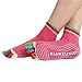 Feng Pilates, Yoga, Martial Arts, Fitness, Dance, Barre. Anti-slip / Non-slip, Falls Prevention Grip Socks (Red)