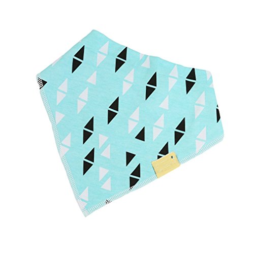 HENGSONG 4er Baby Dreieckstuch Lätzchen Halstuch mit unterschiedlichen Muster Unisex Spucktuch mit Druckknöpfen - 3