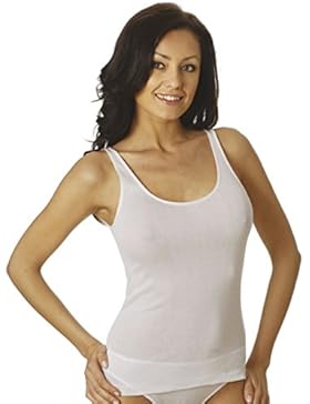 CANOTTIERA DONNA INTIMO IN COTONE FILO DI SCOZIA VAJOLET BY SELINA CT5044 MISURE 2-3-4-5-6 BIANCO E NERO