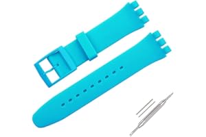 OLXIYOC - Cinturino per orologio da polso, in silicone, impermeabile, per Swatch