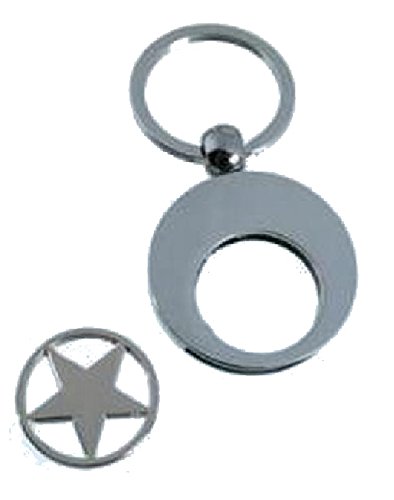 Preisvergleich Produktbild Schlüsselanhänger Stern-Schlüssel Button Einkaufsroller Supermarkt Geschenk