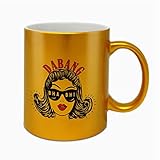 Indigifts Sister in Law Gift Dabang Bhabhi Quote Printed Golden Coffee Mug 330 ml - Gifts for Sister in Law, Sister in Law Birthday Gift, Bhabhi Rakhi Gift, Bhabhi Birthday Gift, Raksha Bandhan Gift