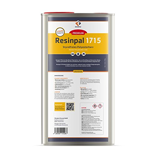 Preisvergleich Produktbild 5 kg Polyesterharz Resinpal 1715 + 100 g Härter