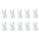 Merssavo 10x Kaninchen Home Decor Fee Miniaturgarten Figur Statue