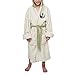 Produktbild Kinder Star Wars Yoda Master Fleece Bademantel Mit Kapuze Ohren Jungen Mädchen Robe Geschenk - Creme, 10-12 Jahre