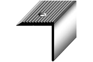 AUER stair nosing Profilé pour nez de marche d’escalier / bord de marche en aluminium (2,7 x 5,8 cm), anodisé, percé - Argenté - 1 m