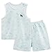 Infant Vest&Shorts 2 Pieces Baby Toddler Underwear Set Printing Blue 6-9M