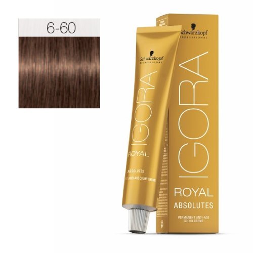 Schwarzkopf Igora Royal Absolutes Permanent Anti-Age Color Creme 6-60 dunkelblond schoko natur, 1er Pack (1 x 60 g)