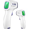 DR VAKU Infrared Digital Thermometer For Fever, Non-Contact Laser Infrared Thermometer Temperature Gun [Battery Included] - White and Blue, Plastic