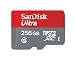 Produktbild San Disk Ultra 256 GB microSDXC Speicherkarte + SD-Adapter bis zu 95 MB/Sek, Class 10