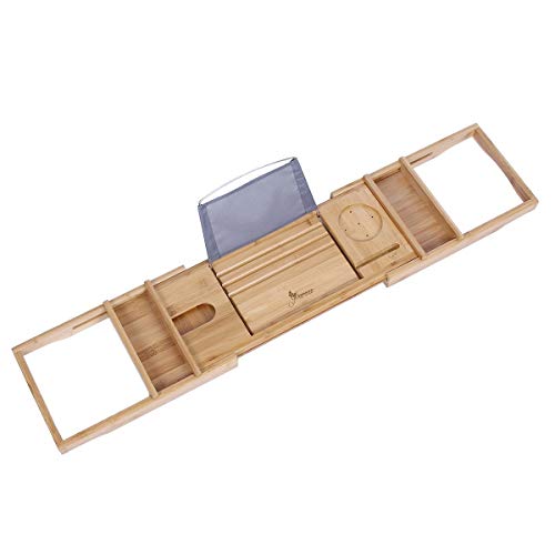 Preisvergleich Produktbild YAMEIJIA Multifunktionaler Beistelltisch Massivholz-Badewanne, Lesegerät, Badezimmerregal
