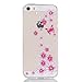 Produktbild iPhone 5 5S SE Hülle, Chreey [Gemalt Relief] Schutzhülle Ultra Dünn Slim Fit Transparent Kratzfest Weich TPU Silikon Case Handyhülle Klar Durchsichtig Backcover [Klein Blumen]