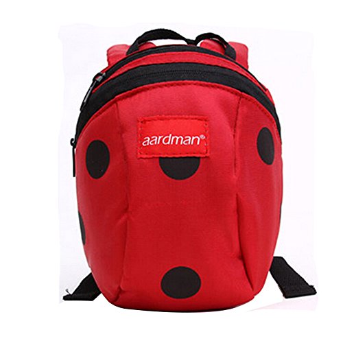 Hi 8 Store Baby Toddler Safety Harness Backpack Strap Cute Cartoon Rucksack Walker Rein (Red Ladybird)