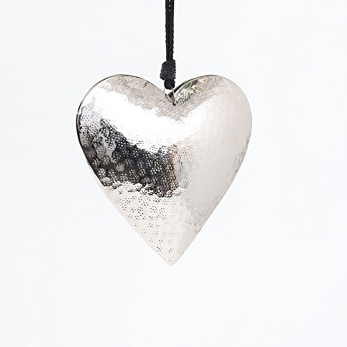 Metallherzen Aluminium silber ca. 20 cm | knuellermarkt.de | Weihnachten Metall Herz Hochzeit
