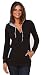 Happy Mama. Women's Maternity Nursing Hoodie Sweatshirt Contrast Details. 124p (Black, UK 10/12, L)