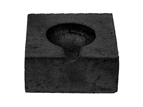 CooksongoldHard Charcoal Soldering Block with Crucible Channel, 70x70x30mm