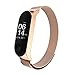 Produktbild Xiaomi Mi Band 3 Armband, Onlyct Ersatzband Edelstahl Milanaise Strap Schlaufenarmband Magnet Uhrenarmband Replacement Metall Armband mit Magnetverschluss für Xiaomi Mi Band 3 (Roségold)