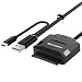 Produktbild UGREEN USB 2.0 auf SATA Adapterkabel mit OTG für 2,5"/3,5" SATA HDD/SSD mit 12V /2A Netzadapter im Lieferumfang