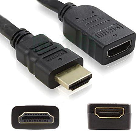 50cm Extension HDMI to HDMI Cable lead High Speed Cable for DVD, Blue Ray, Projectors, Sky, Laptops, PS3, PS4, Home Cinema, Sound bars, Xbox, XBMC, Android TV......(Samsung, Panasonic, LG Electronics, Sony, Philips, Denver,  Toshiba,  Bush,  Akai, Goodmans,  Blaupunkt) (0.50 meter)