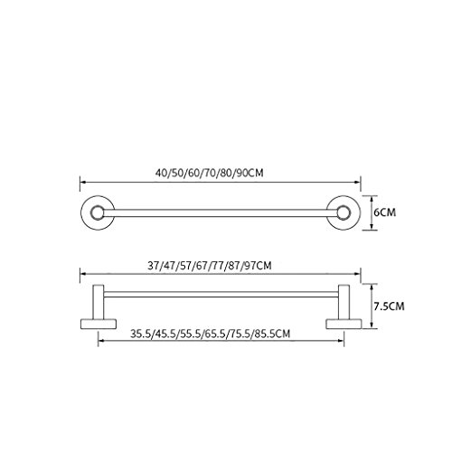 Max Home @ Edelstahl Handtuchhalter Bad Bad Handtuch Bar Badezimmer Zubehör ( größe : 120cm ) - 5