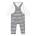 Rjr.John Rocha Designer Babies Grey Striped Dungarees And Top Set 3-6 Months