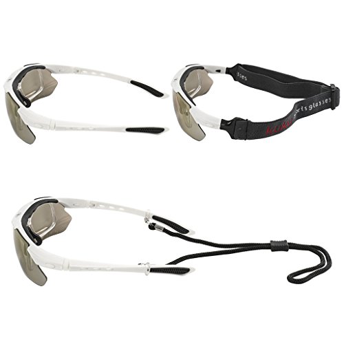 KT-SUPPLY UV-Schutz Radbrille Mit 5 Austauschbaren Polarisierten Gläsern - 6