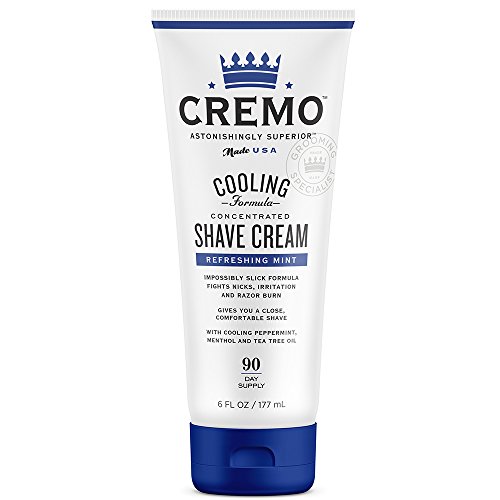 Cremo Crème à raser de refroidissement, menthol/huile d'arbre à thé, 170,1 gram par Cremo