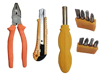 Okayji Electronic Multipurpose Cutter, Plier, Screwdriver Set Repairing Hardware Tool Kit,