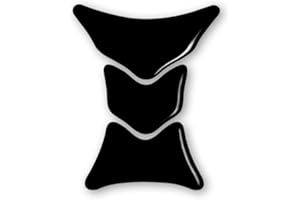 4R QUATTROERRE.IT Quattroerre Protection Réservoir Adhésive 3D pour Motos Modulaire, Noir, 15 x 12,5 cm