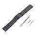 Produktbild Aohro 20mm Edelstahl Smart Watch Strap Uhrenband Uhrenarmband Uhren Armband Replacement Wrist Band für Motorola Moto 360 (2. Generation) Smartwatch (Steel Schwarz)