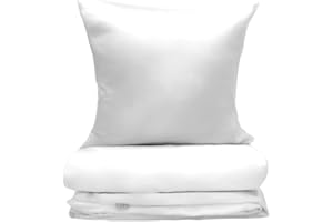 COZY HEAVEN | Luxus Lyocell Bettwäsche (Tencel™) | Gewonnen aus Eukalyptus u.a. | Kuschelig warm im Winter | Hypoallergen | Atmungsaktiv gegen Schweiß | Nachhaltig (Shiny White, 135x200 + 40x80)