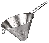 Garantía de calidad. MGE - Colador Chino de Cocina - Diámetro 24 cm - Acero Inoxidable - Plata