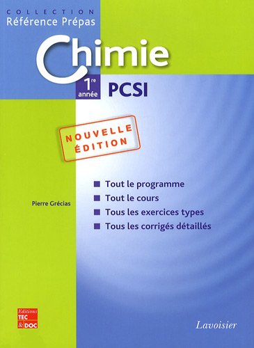 Télécharger Chimie 1re année PCSI Livre PDF Gratuit