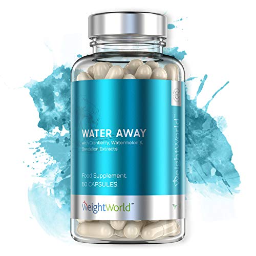 WATER AWAY - Puissant Diuretique 100% Naturel - Produit Draineur - Élimine la Retention d'Eau - Anti Ballonnements et Gonflements - Cure Detox 30 Jours - Convient aux Végans - par WeightWorld