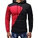 Produktbild Hoodie Herren Kapuzenpullover Slim Fit Langarmshirt Winter Patchwork Sweatshirt Männer Pullover Hooded Hemden Freizeit Shirt Btruely