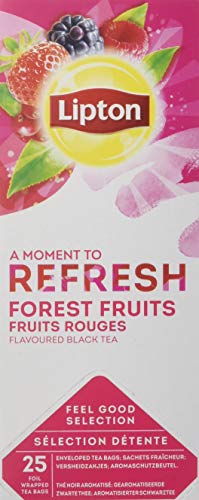 Lipton Gama Sensaciones Té Negro Frutos del Bosque, 6 estuches con 25 sobres