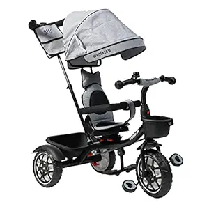 Wembley Tricycle for Kids for 1+ Years To 5 Years Baby Cycle Trikes With Reversible Seat, Canopy, Parental Control, Paddle Lock, Soft Grip Handel for Baby Safety Plug N Play 3 Wheelers Toy for Girls Boy Carrying Capacity UPTO 50 Kgs