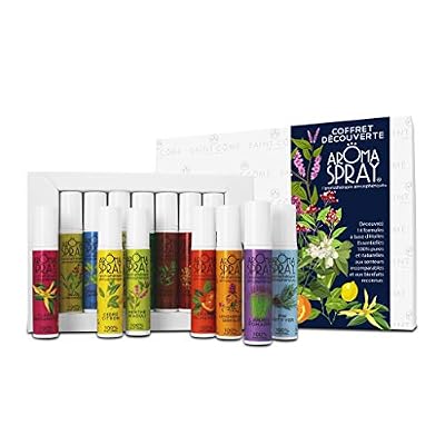 Aromaspray AROMA SPRAY - COFFRET DECOUVERTE - Spray d'Ambiance - Aromathérapie - Huiles Essentielles 100% pures et naturelles - 14 x 10 ml