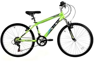 BASIS BIKES Basis Bolt Boys Hardtail Mountain Bike, 24" Wheel - Lime Green