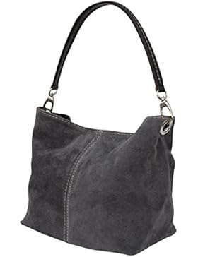 AMBRA Moda Damen Wildleder Handtasche, Beutel, Henkeltasche, Schultertasche, WL807