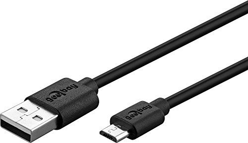 Goobay 43768 2-in-1 Micro-USB Ladeset mit Kabel 1,0 A Netzteil schwarz - 3
