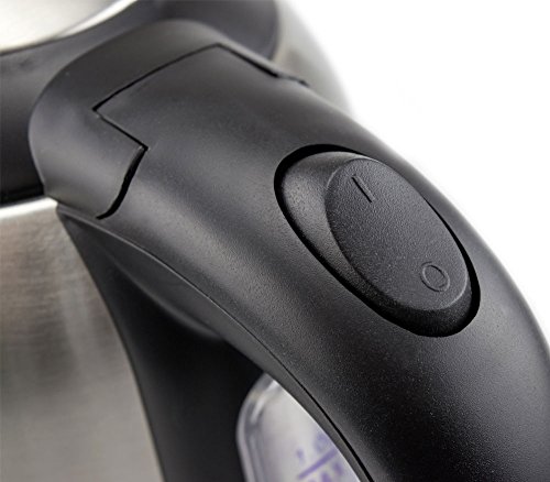 Wasserkocher 1000 W, rostfreies Stahl und Plastik, Volum 1 I, automatisches und manuelles Ausschalten, Abstellplatte 360°, Schaumfilter - 7