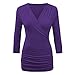 Produktbild Junjie Damen Top, Oberteil Pullover T-Shirt Dot Patchwork Reißverschluss Badeanzug Kittel Sweatshirt Patchwork Solide Gestreift Rosa Sexy Bluse Dreiviertel Solide Wrap Fronttuch 2018 Frühling Herbst