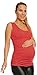 Happy Mama. Women's Maternity Nursing Top Stretch Sleeveless Tunic 10-18. 371p (Coral, 14)
