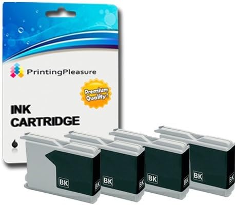 4 BLACK Printer Ink Cartridges compatible with DCP-130C 135C 150C 260C 330C 350C 357C 540CN 560CN 750CW 770CW Fax-1355 1360 1460 2840C MFC-235C 240C 440CN 465CN 5460CN | LC1000 LC970