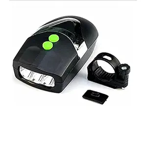 Techista Cycle Light led (3 Modes) + Cycle Bell Siren Hooter Cycle Bell for Bicycle for Kids Adults Cycle Horn and Light (Multicolor)